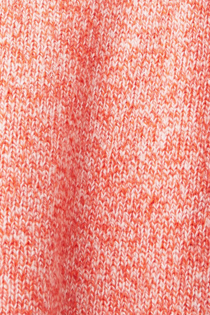 Pull à encolure ronde en laine mélangée, BRIGHT ORANGE, detail image number 4