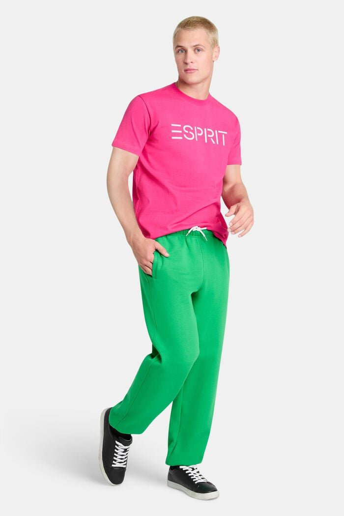 Pantalon de jogging en coton molletonné orné d’un logo, GREEN, detail image number 1