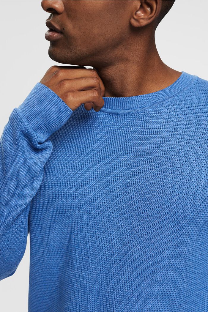 Pull-over rayé, BLUE, detail image number 0