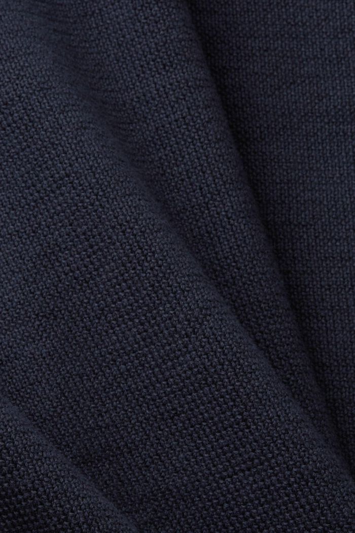 Cardigan zippé, 100 % coton, NAVY, detail image number 5