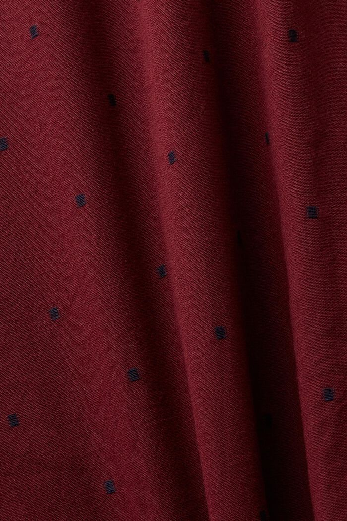 Chemise brodée en coton de coupe Slim Fit, GARNET RED, detail image number 5