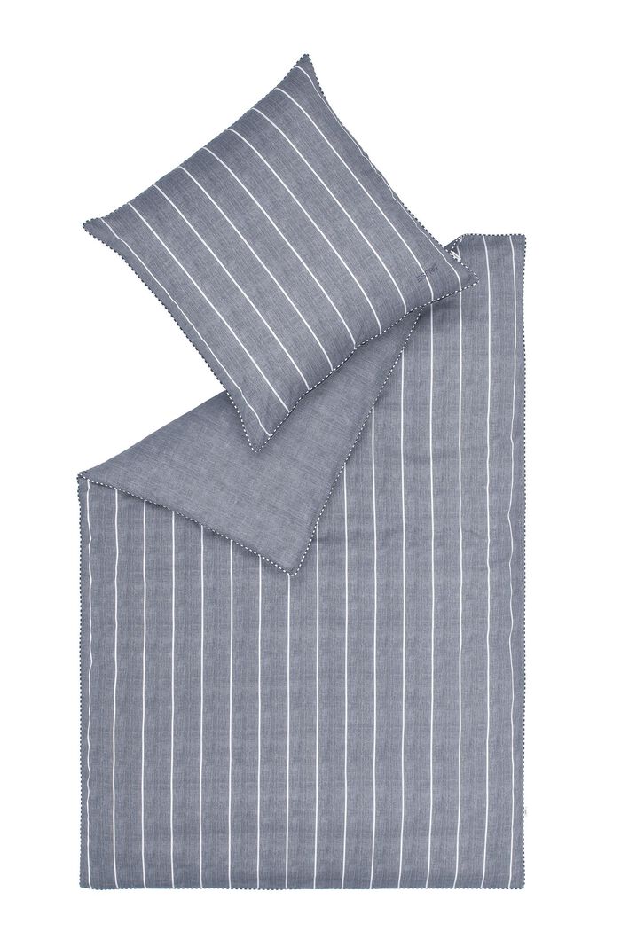 Linge de lit en tissu renforcé à rayures, 100 % coton, ANTHRACITE, detail image number 2