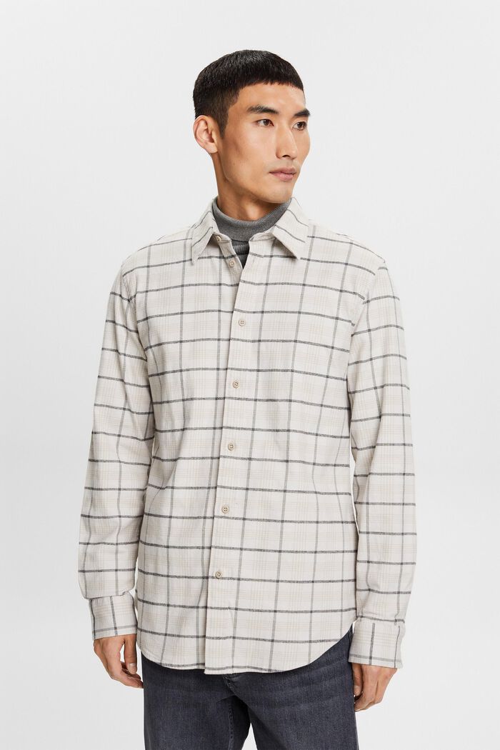 Chemise à carreaux en flanelle, WHITE, detail image number 0