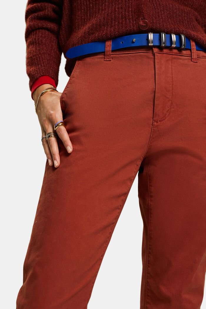 Pantalon chino basique, RUST BROWN, detail image number 1