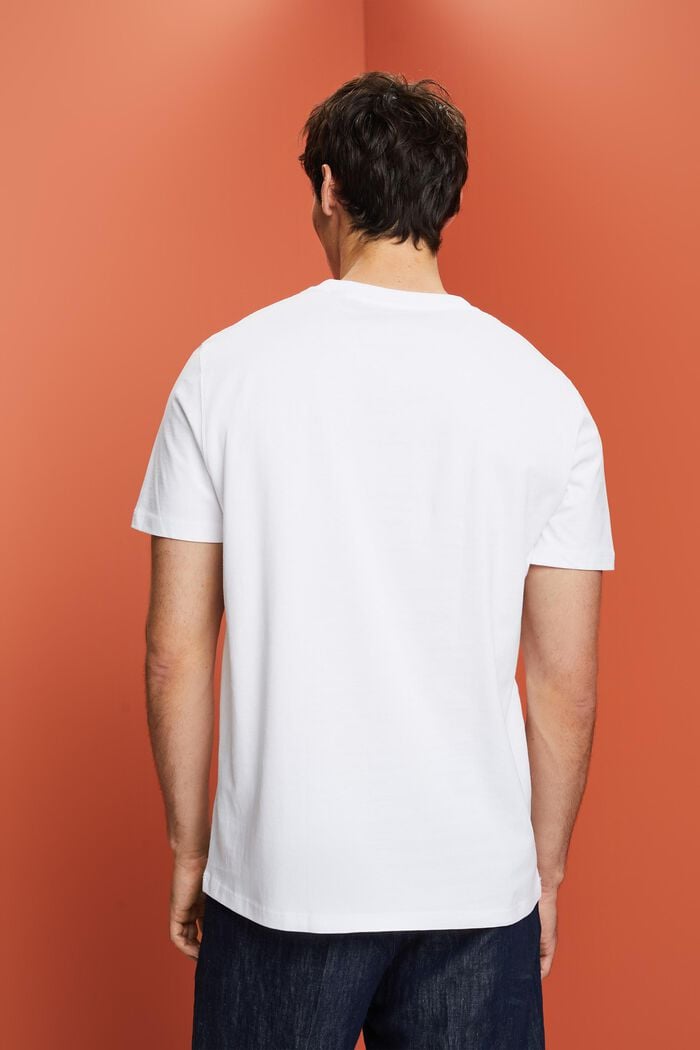 T-shirt à imprimé sur le devant, 100 % coton, WHITE, detail image number 3