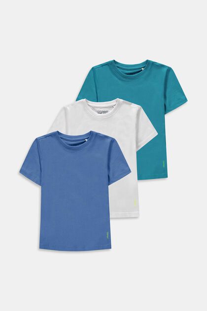 Lot de 3 t-shirts en coton, LIGHT BLUE, overview