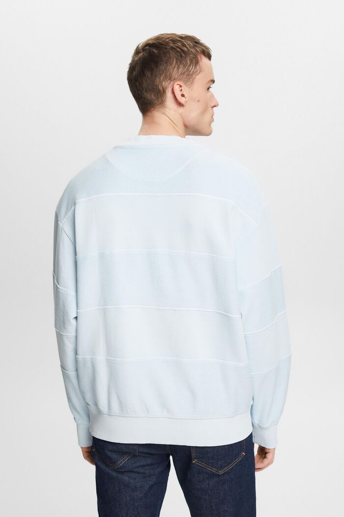 Sweat-shirt en coton biologique texturé, LIGHT BLUE, detail image number 2