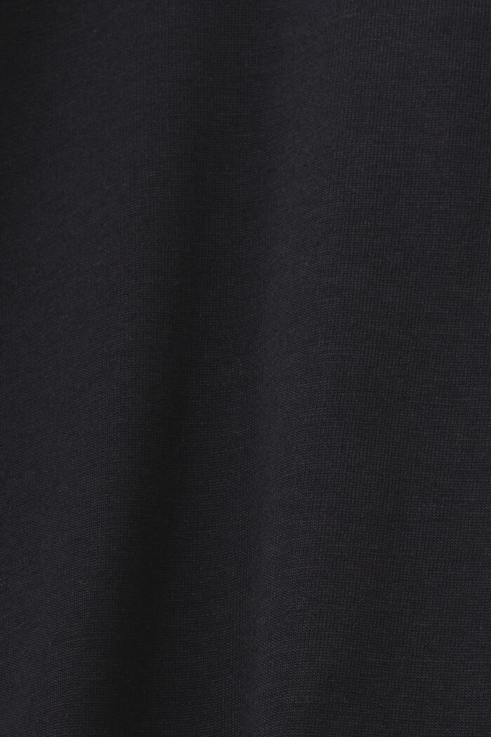 T-shirt à col rond en jersey de coton Pima, BLACK, detail image number 5