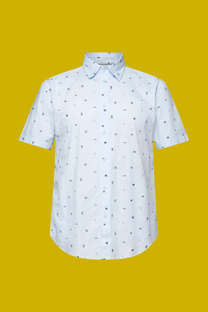 Chemise à manches courtes animée d’un motif, 100 % coton, PASTEL BLUE, detail image number 5