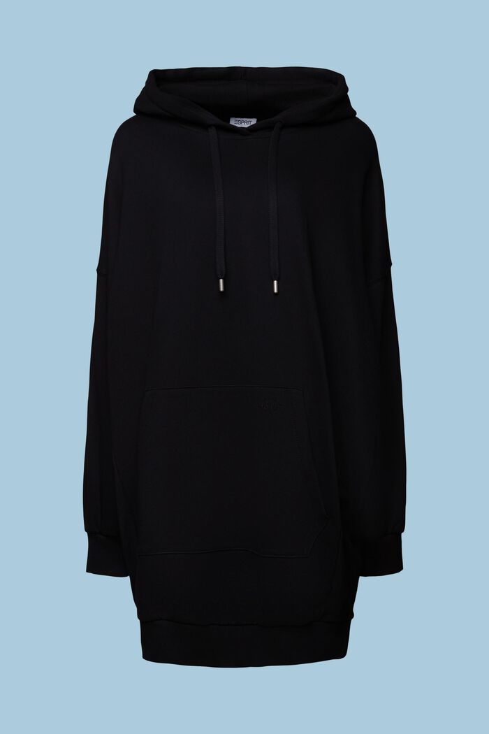 Robe molletonnée oversize à capuche, BLACK, detail image number 7