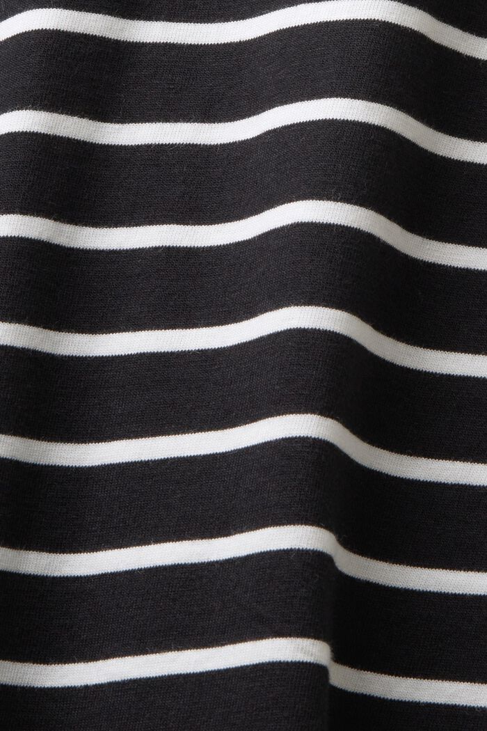 T-shirt rayé à manches longues, BLACK, detail image number 4