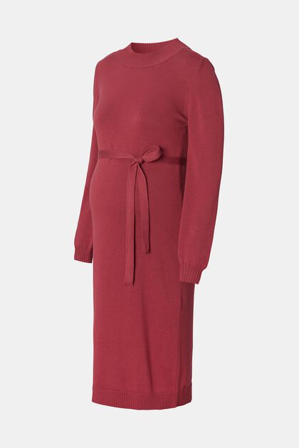 Midi-Kleid in Strickqualität mit abnehmbarem Gürtel