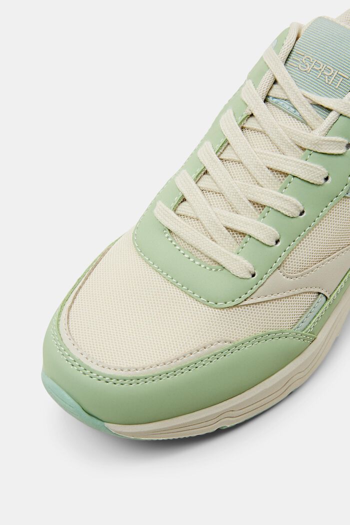 Sneakers en similicuir, LIGHT GREEN, detail image number 3
