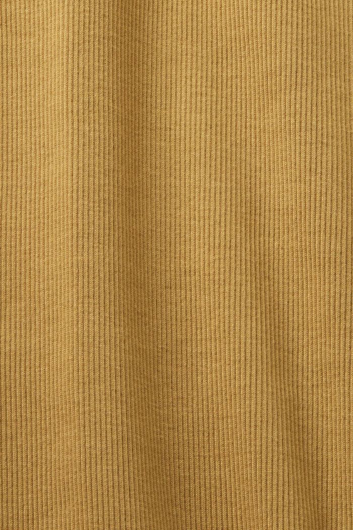 Débardeur en jersey côtelé, coton stretch, TOFFEE, detail image number 4