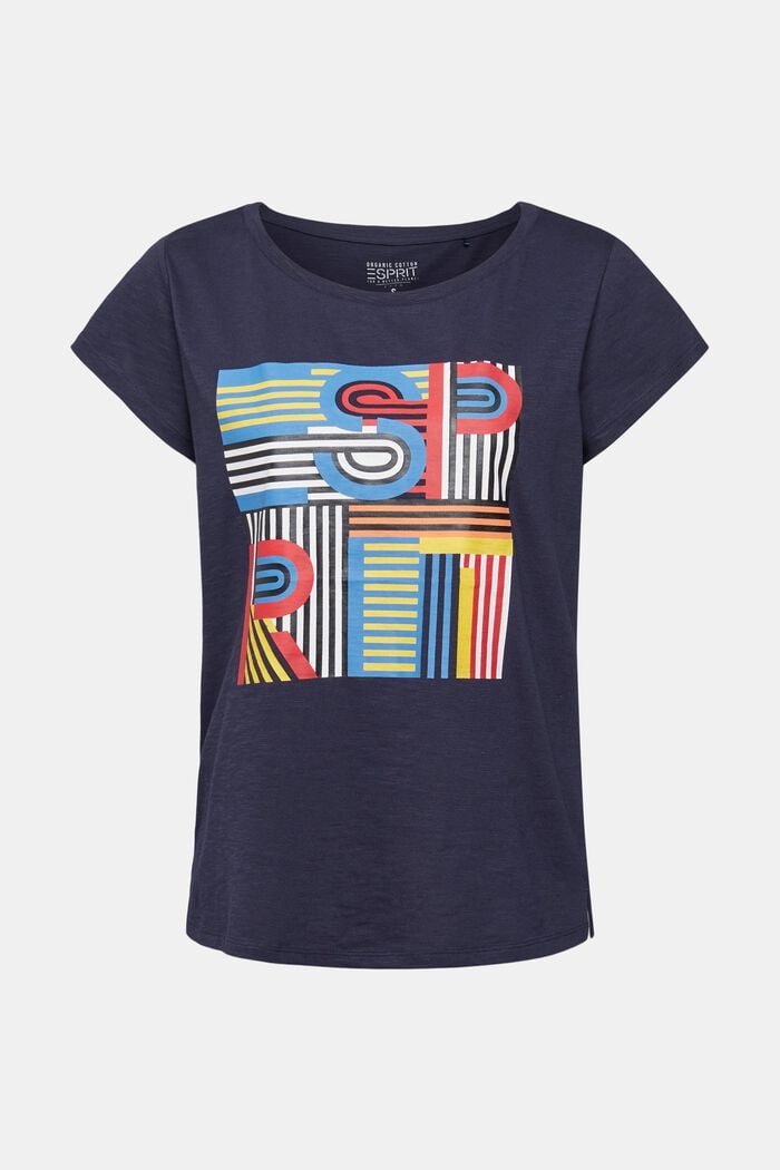 Slub-Shirt mit Print, 100% Baumwolle, NAVY, detail image number 6