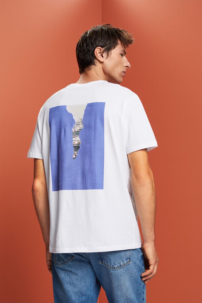 T-shirt en jersey à imprimé au dos, 100 % coton, WHITE, detail image number 3