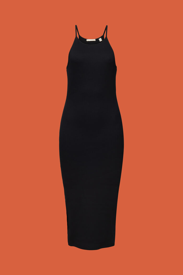 Robe débardeur en maille de coton mélangé, BLACK, detail image number 7