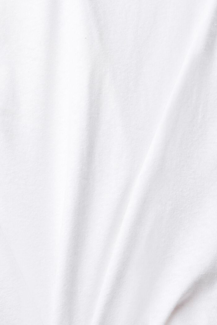Aus Leinen-Mix: T-Shirt mit Print , WHITE, detail image number 4