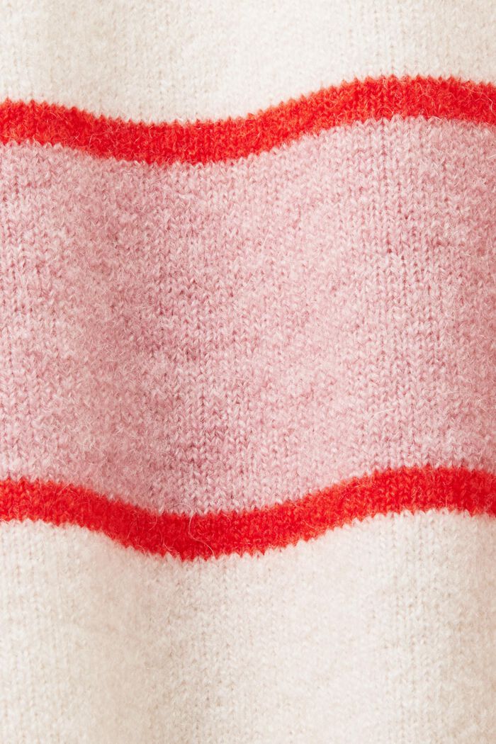 Pull-over rayé en laine mélangée, CREAM BEIGE, detail image number 5