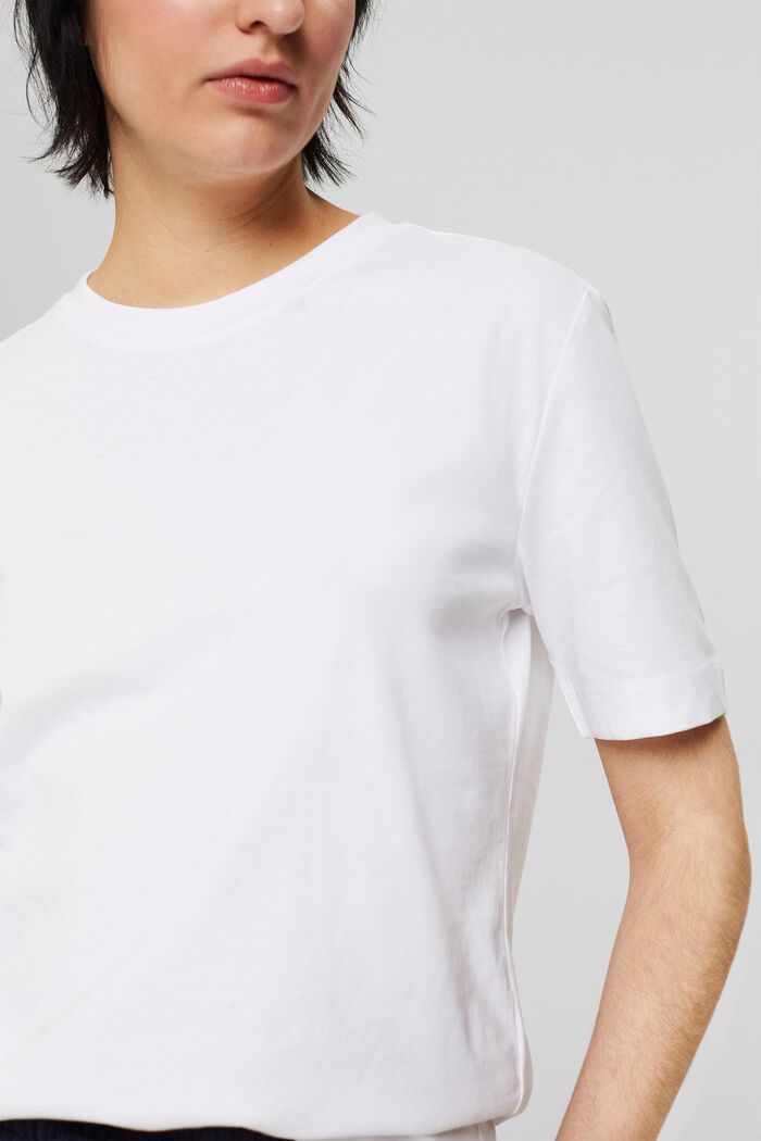 Basic T-Shirt aus Bio-Baumwolle, WHITE, detail image number 2