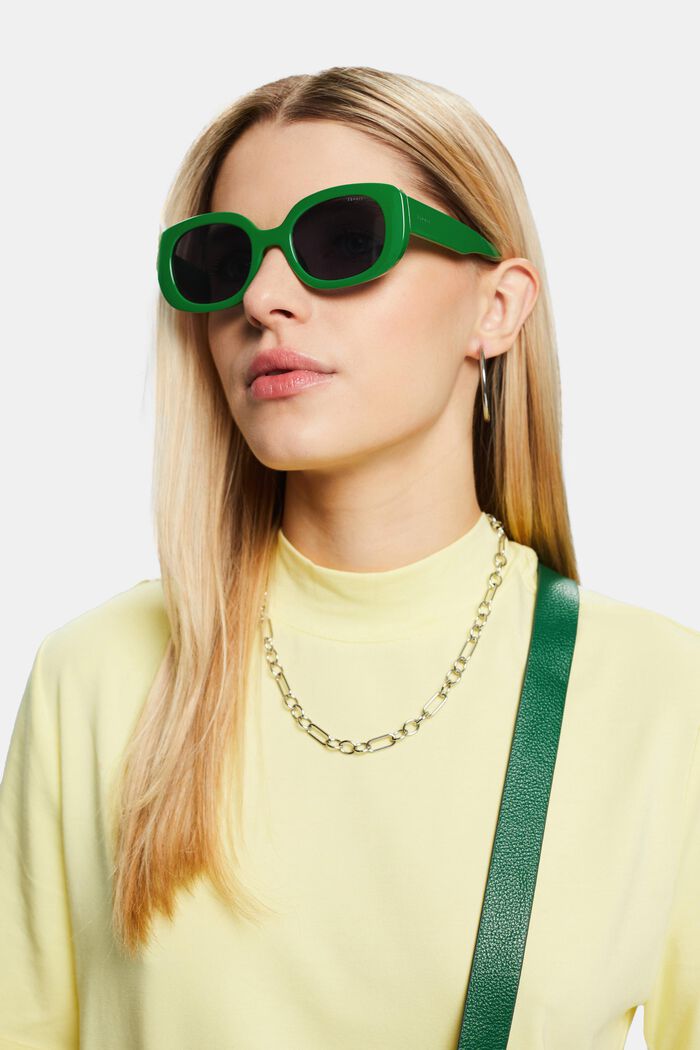 Quadratische Sonnenbrille, GREEN, detail image number 4