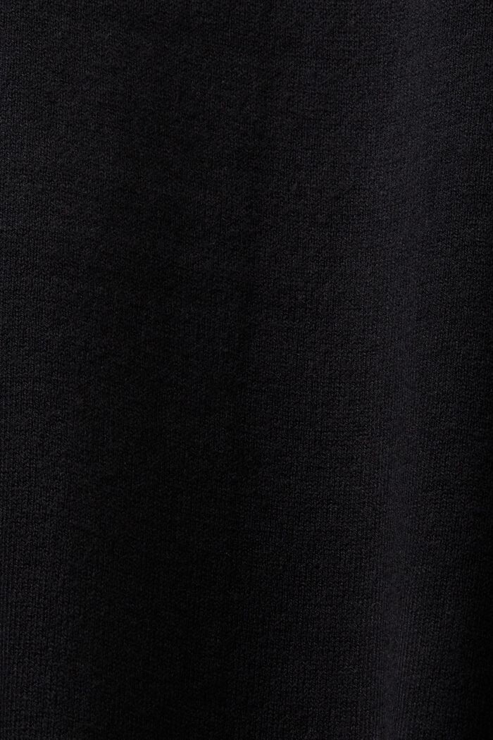 Robe en maille à col droit, BLACK, detail image number 4