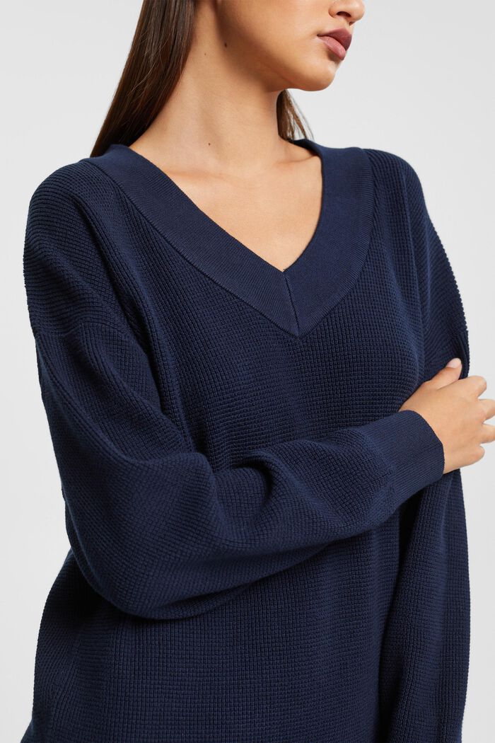 Pulloverkleid aus Baumwolle, NAVY, detail image number 2