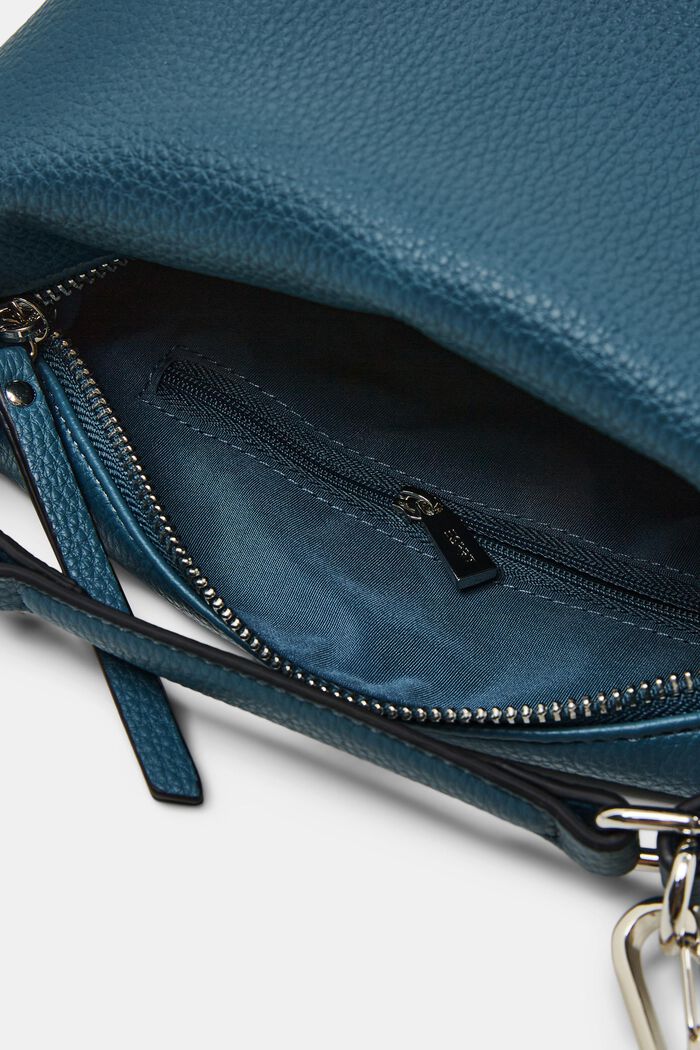 Mini sac en cuir vegan, PETROL BLUE, detail image number 3
