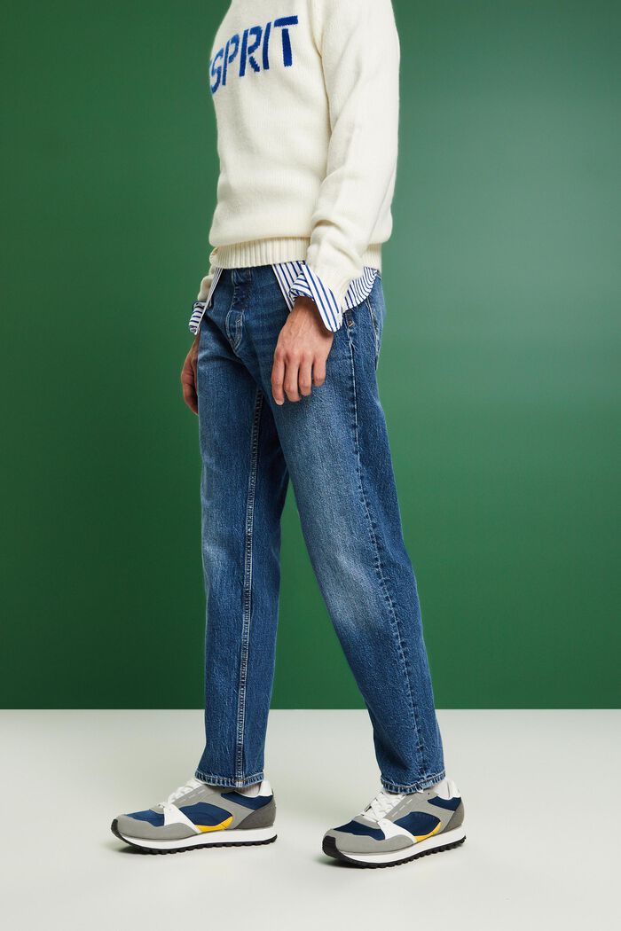 Lockere Retro-Jeans mit mittlerer Bundhöhe, BLUE MEDIUM WASHED, detail image number 0