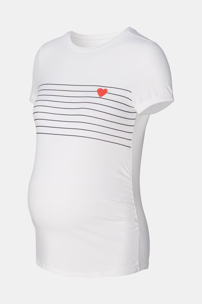 MATERNITY T-shirt rayé, BRIGHT WHITE, detail image number 5