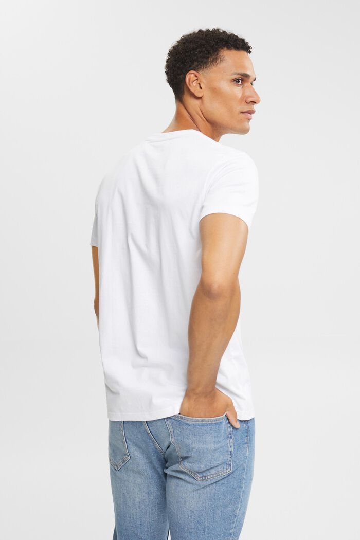 T-shirt en jersey à poche-poitrine, WHITE, detail image number 5