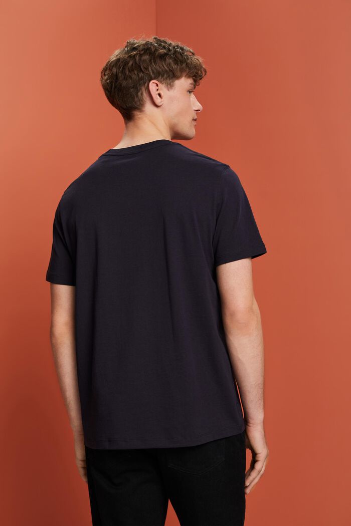 Rundhals-T-Shirt mit Print, 100 % Baumwolle, NAVY, detail image number 3
