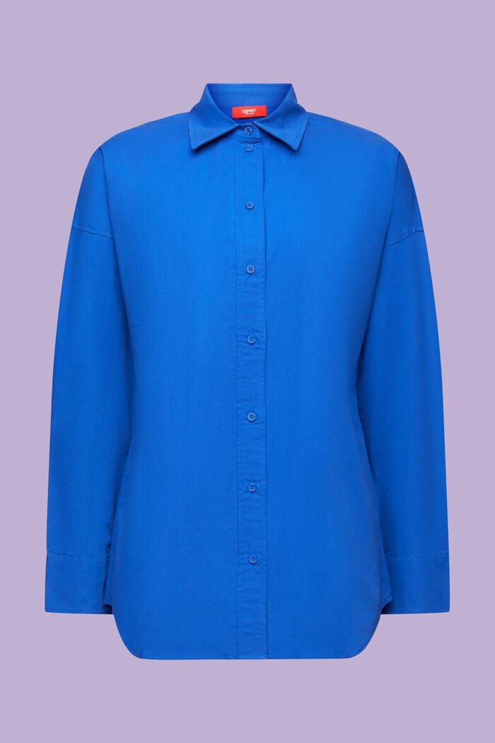 Hemd aus Baumwoll-Popeline, BRIGHT BLUE, detail image number 6