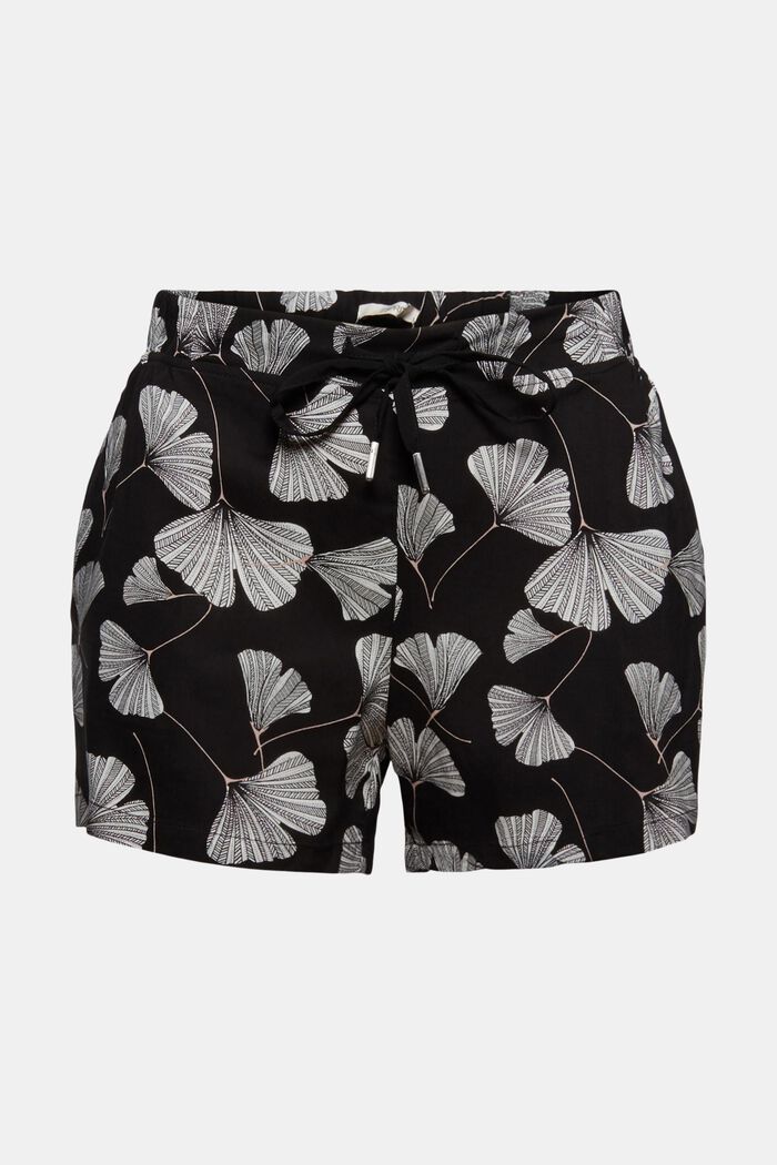 Pyjama-Shorts mit Ginko-Print, LENZING™ ECOVERO™