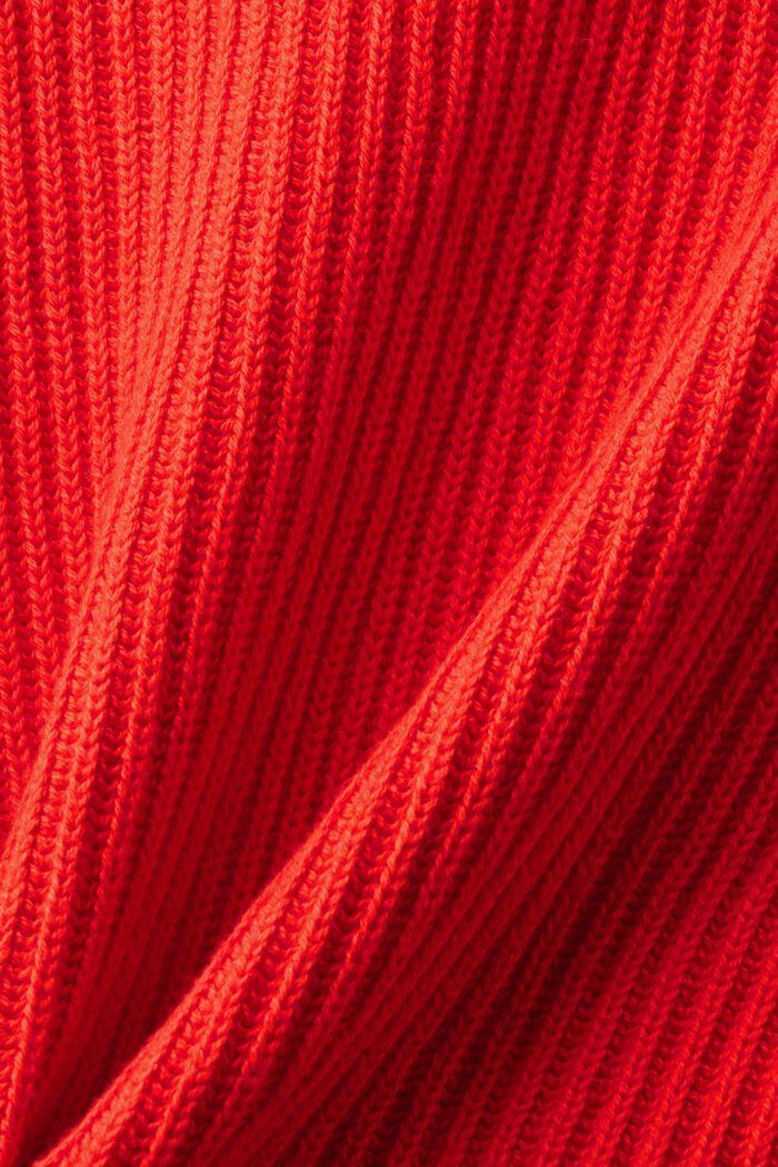 Rippstrick-Cardigan mit Reißverschluss, RED, detail image number 5
