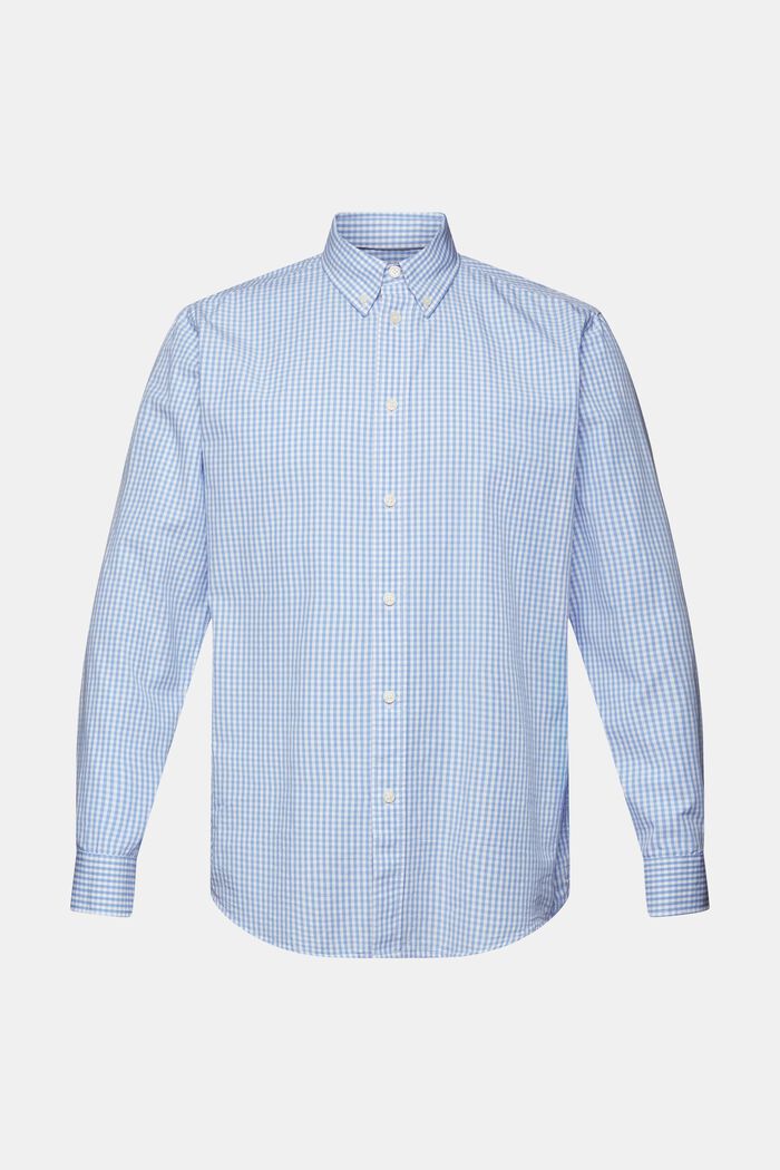 Chemise à col boutonné animée de carreaux vichy, 100 % coton, BRIGHT BLUE, detail image number 5