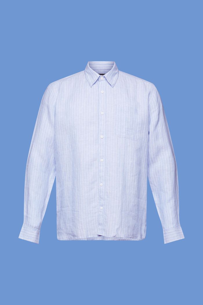 T-shirt rayé, 100 % lin, LIGHT BLUE LAVENDER, detail image number 7