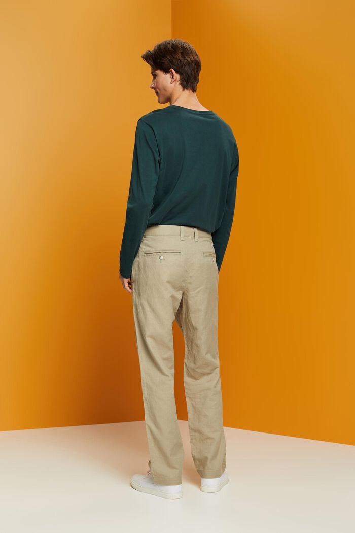 Pantalon en mélange de coton et de lin, LIGHT GREEN, detail image number 2