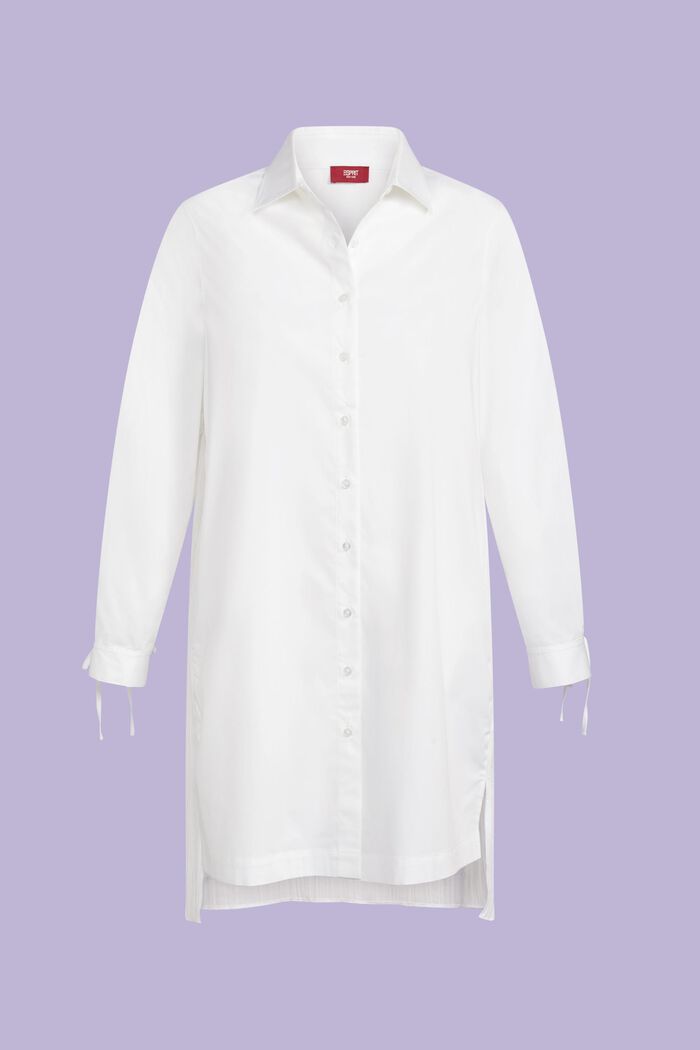Robe-chemise mi-longue au look froissé, WHITE, detail image number 5
