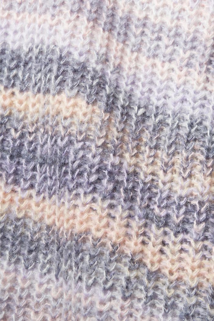 Cardigan en maille à teneur en laine, PURPLE, detail image number 1