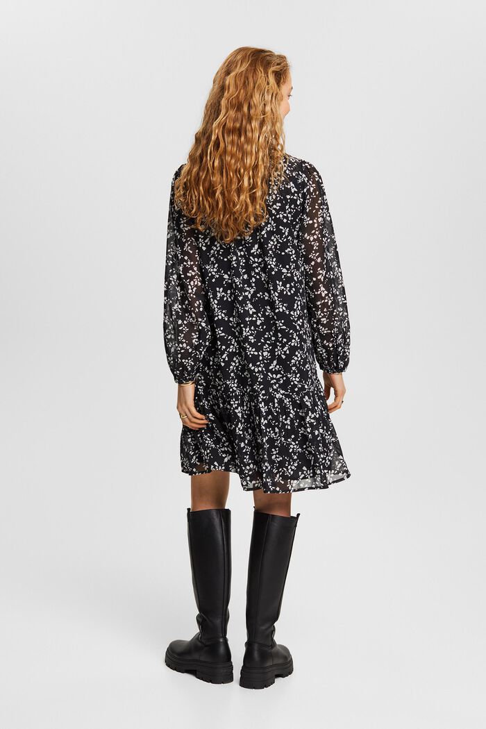 Mini-robe en mousseline imprimée, BLACK, detail image number 3