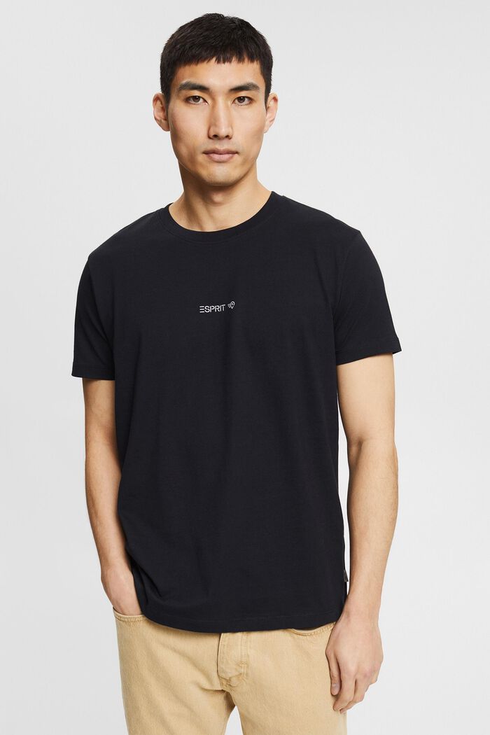 T-Shirt mit Rückenprint, 100% Bio-Baumwolle, BLACK, detail image number 0
