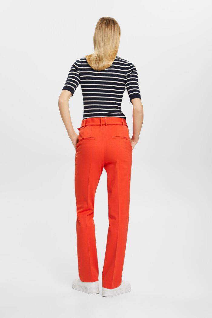 Pantalon taille haute à ceinture, ORANGE RED, detail image number 3