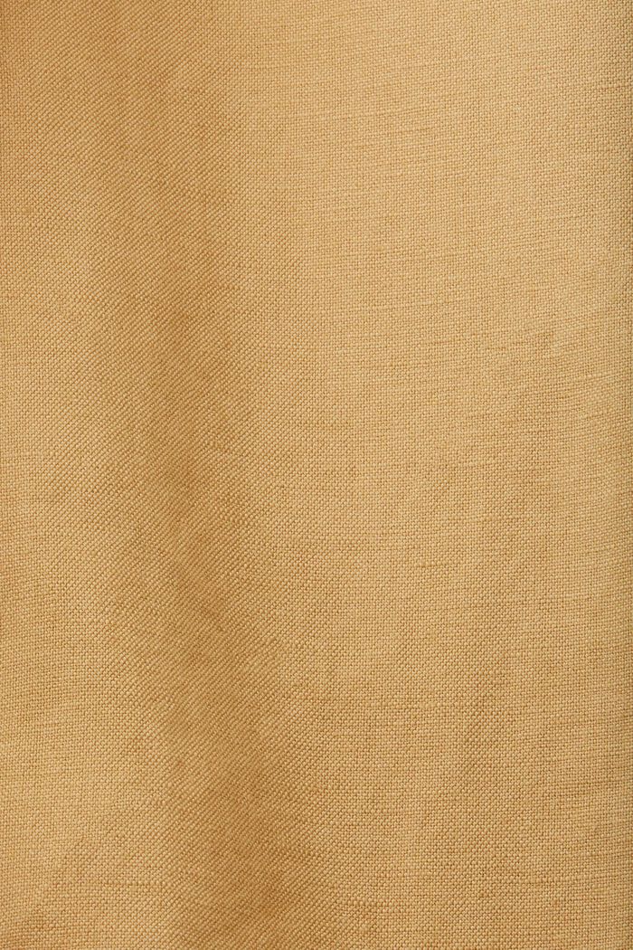 Pantalon en mélange de coton et de lin, KHAKI BEIGE, detail image number 6