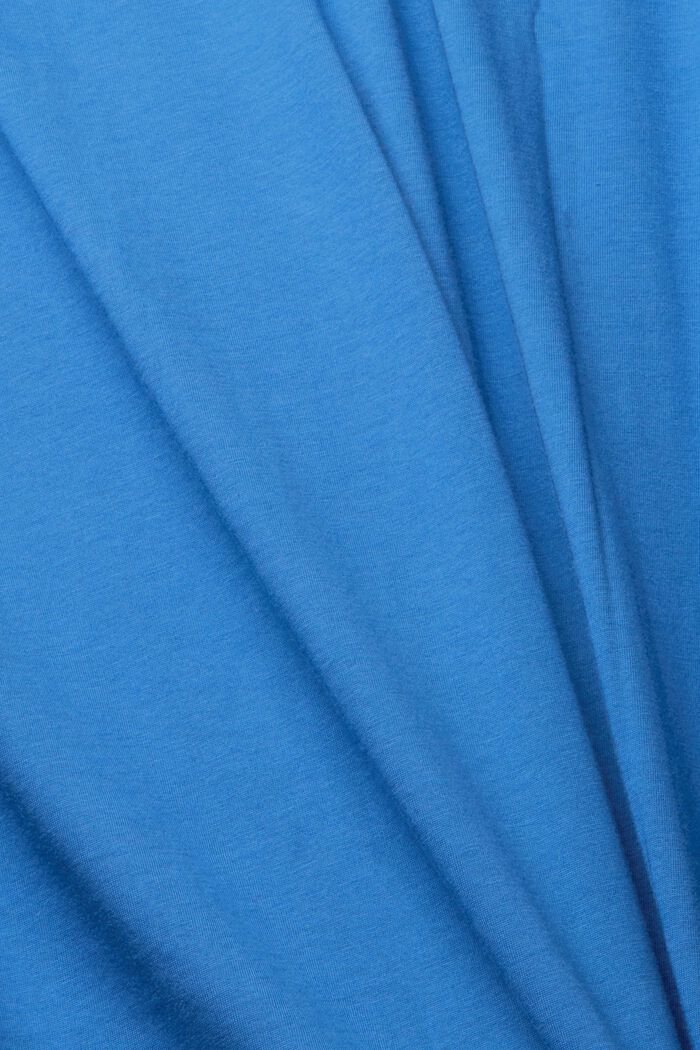 T-shirt en jersey à encolure en V, BLUE, detail image number 5