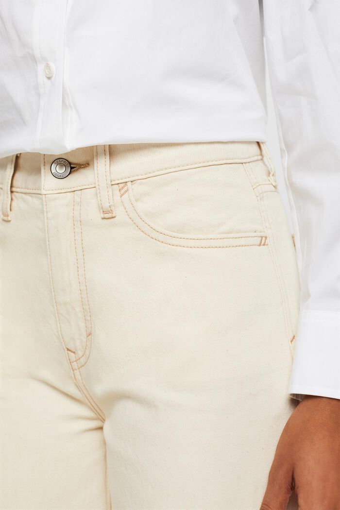 Retro-Jeans mit hohem Bund und weitem Bein, OFF WHITE, detail image number 4