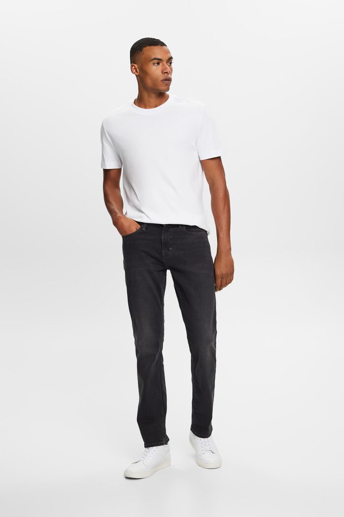 Schmale Jeans mit mittlerer Bundhöhe, BLACK DARK WASHED, detail image number 5