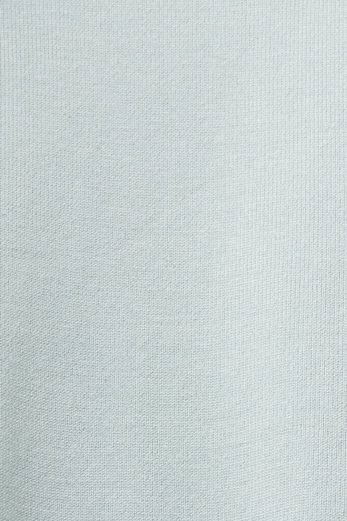 Gestreifter Rundhals-Pullover, LIGHT AQUA GREEN, detail image number 5