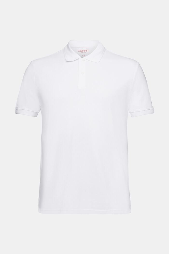 Piqué-Poloshirt aus Pima-Baumwolle, WHITE, detail image number 6