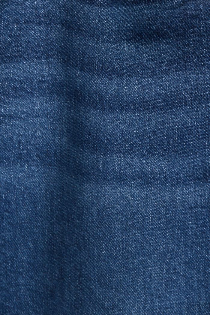 Short en denim de coton mélangé, BLUE DARK WASHED, detail image number 4